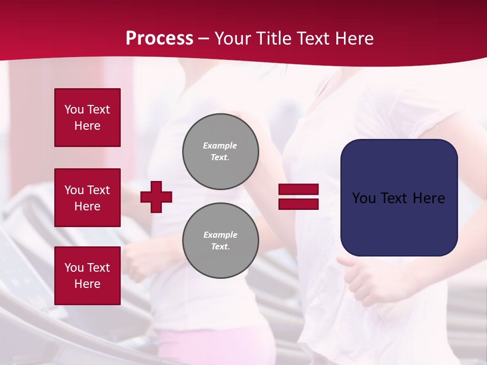 A Group Of Women Running In A Gym PowerPoint Template