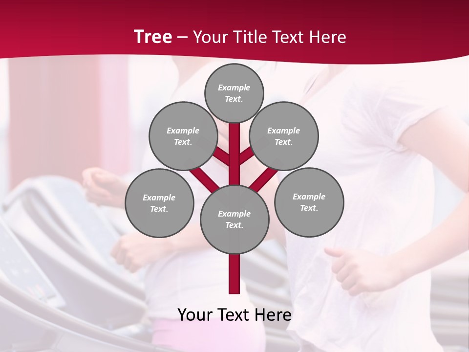 A Group Of Women Running In A Gym PowerPoint Template