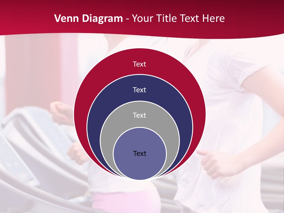 A Group Of Women Running In A Gym PowerPoint Template