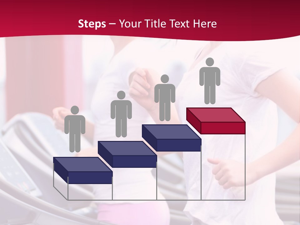 A Group Of Women Running In A Gym PowerPoint Template