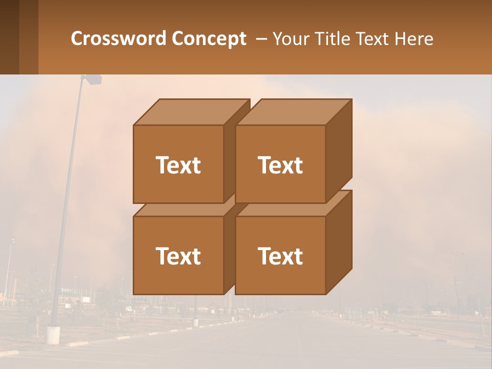 A Large Cloud Of Dust Over A Parking Lot PowerPoint Template