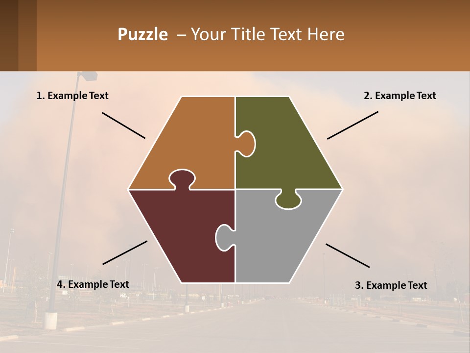 A Large Cloud Of Dust Over A Parking Lot PowerPoint Template