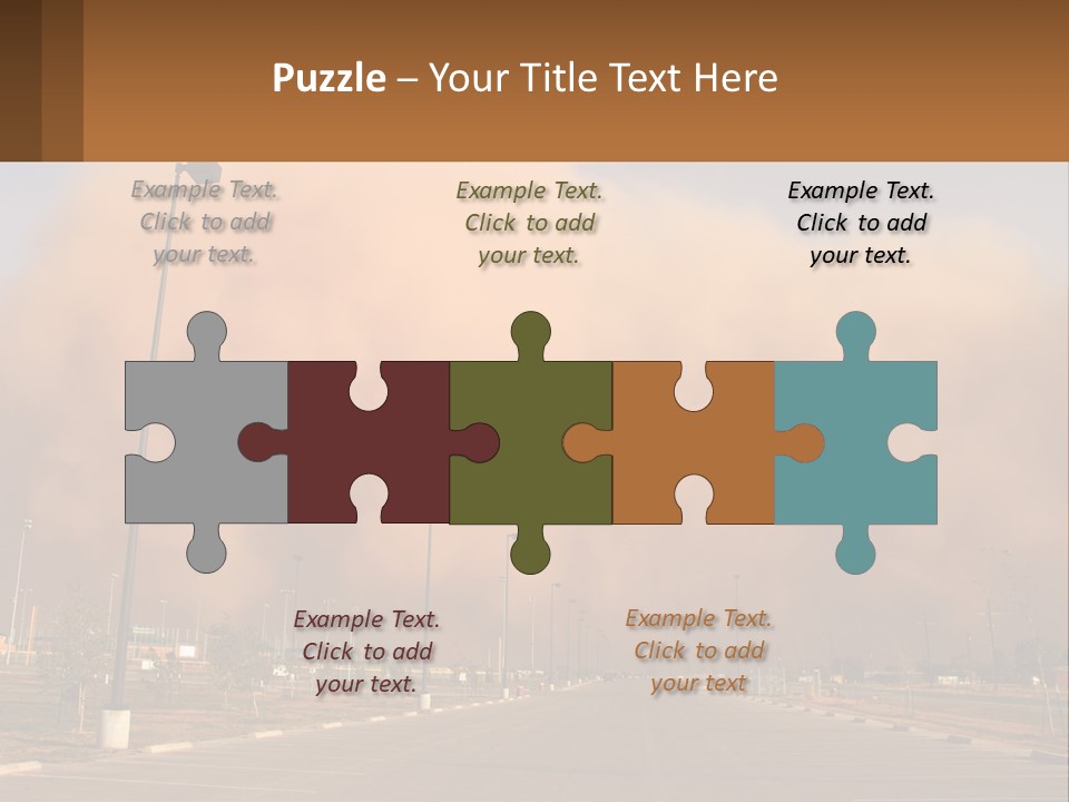 A Large Cloud Of Dust Over A Parking Lot PowerPoint Template