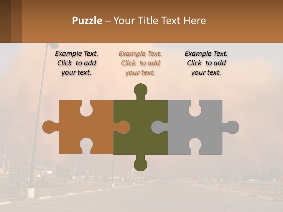 A Large Cloud Of Dust Over A Parking Lot PowerPoint Template