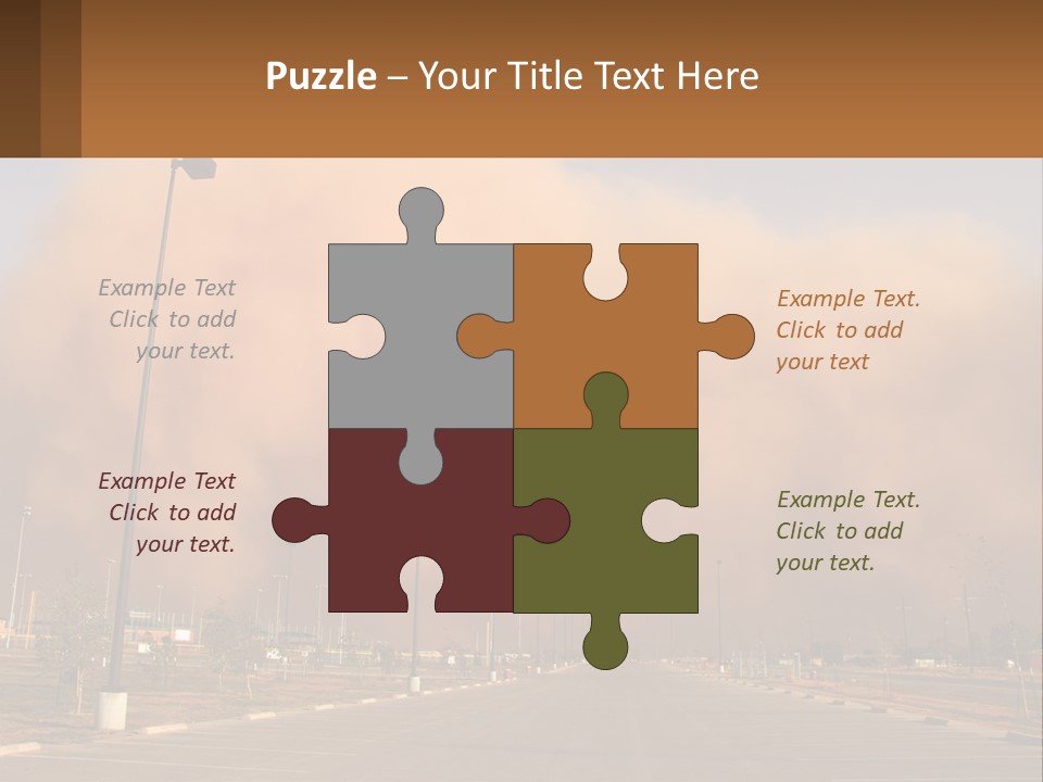 A Large Cloud Of Dust Over A Parking Lot PowerPoint Template
