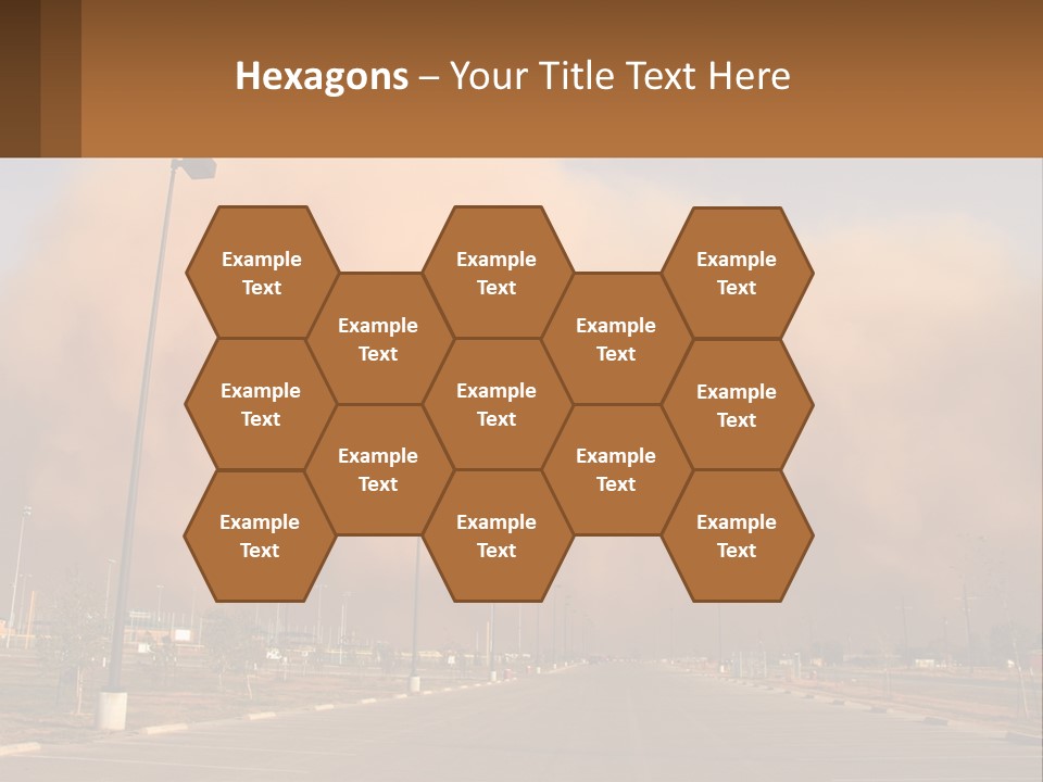 A Large Cloud Of Dust Over A Parking Lot PowerPoint Template