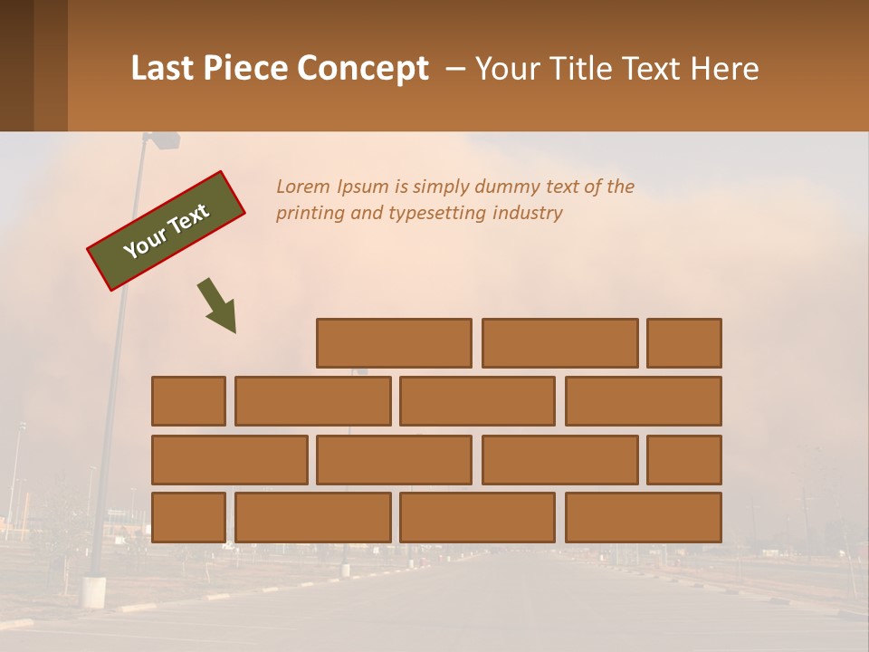 A Large Cloud Of Dust Over A Parking Lot PowerPoint Template
