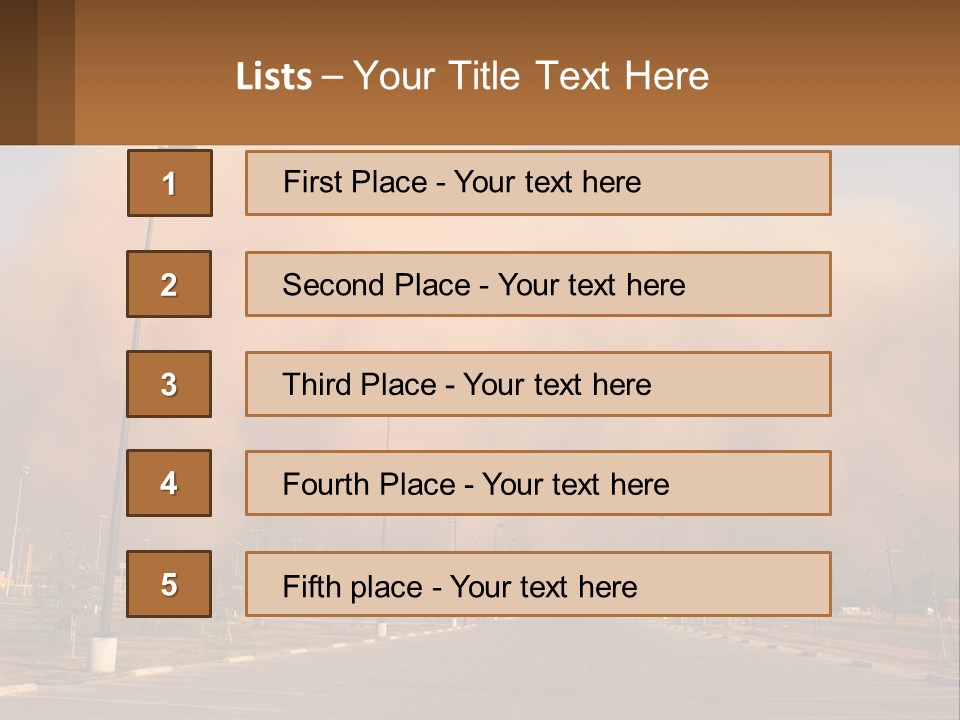 A Large Cloud Of Dust Over A Parking Lot PowerPoint Template