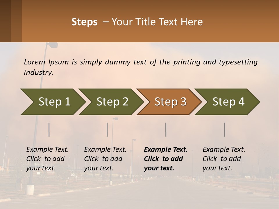 A Large Cloud Of Dust Over A Parking Lot PowerPoint Template
