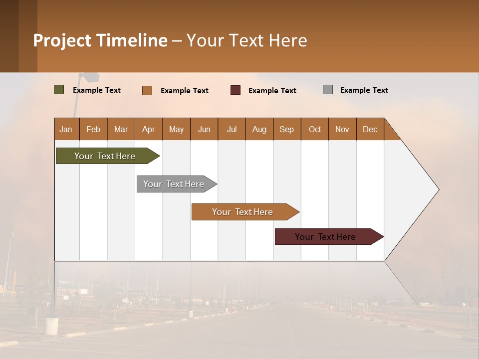 A Large Cloud Of Dust Over A Parking Lot PowerPoint Template