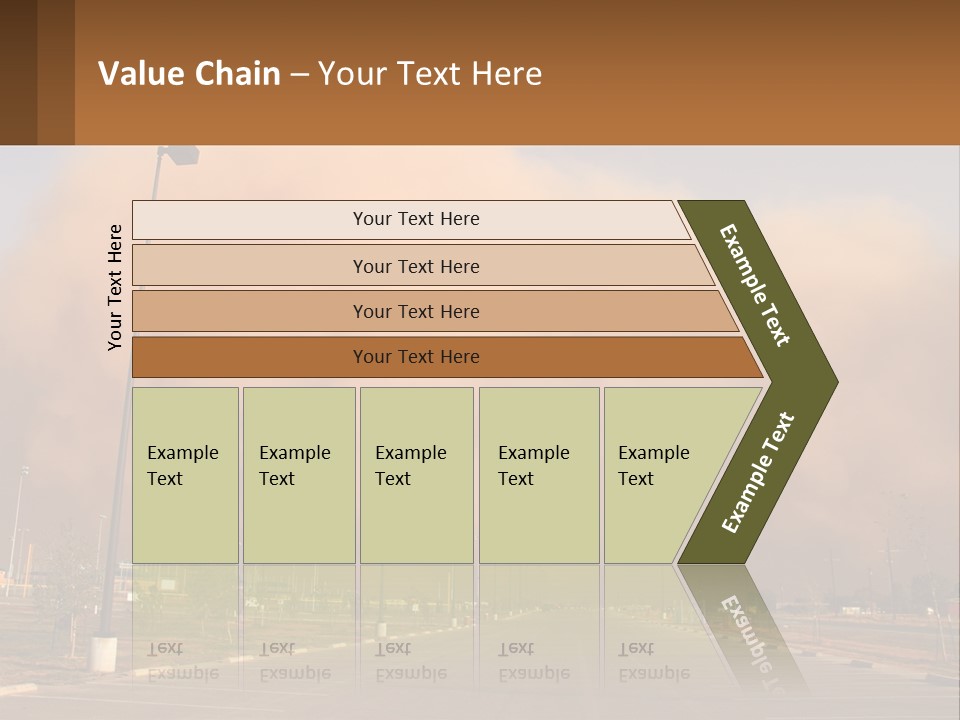 A Large Cloud Of Dust Over A Parking Lot PowerPoint Template