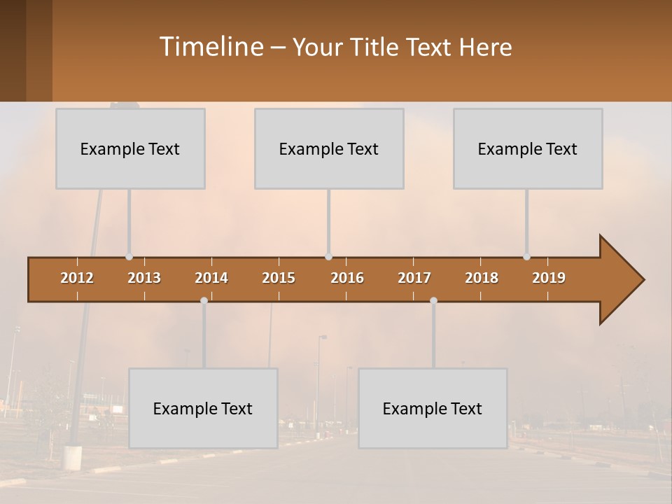 A Large Cloud Of Dust Over A Parking Lot PowerPoint Template
