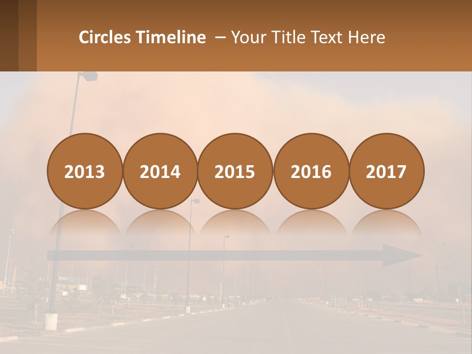 A Large Cloud Of Dust Over A Parking Lot PowerPoint Template