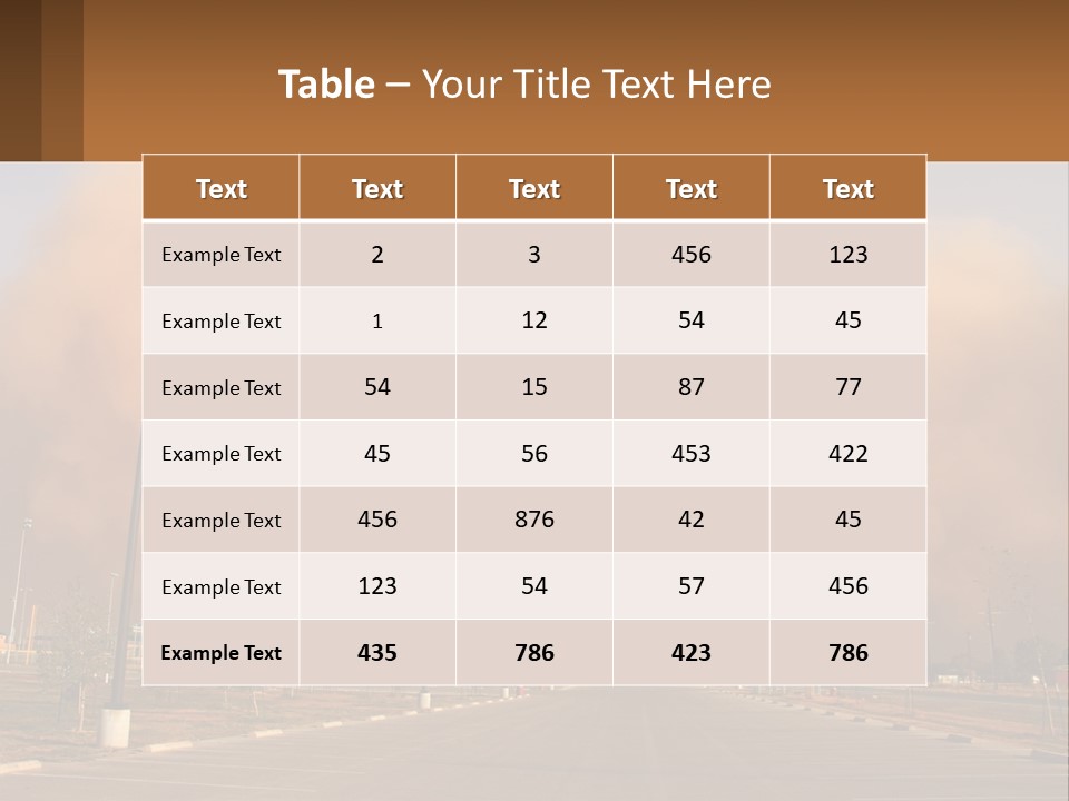 A Large Cloud Of Dust Over A Parking Lot PowerPoint Template