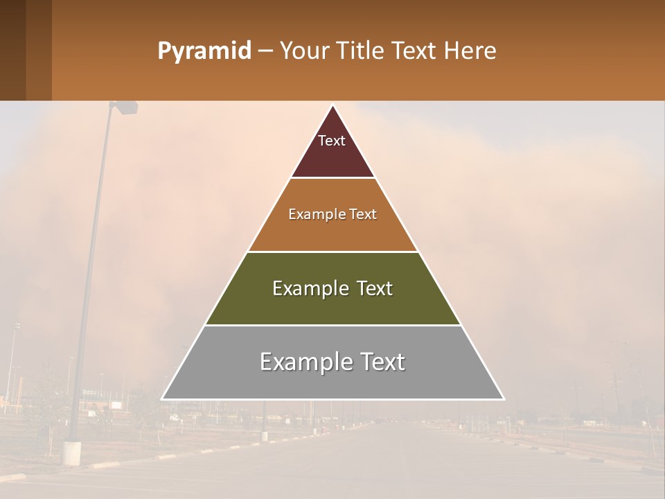 A Large Cloud Of Dust Over A Parking Lot PowerPoint Template