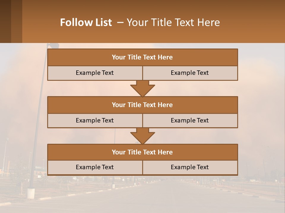 A Large Cloud Of Dust Over A Parking Lot PowerPoint Template