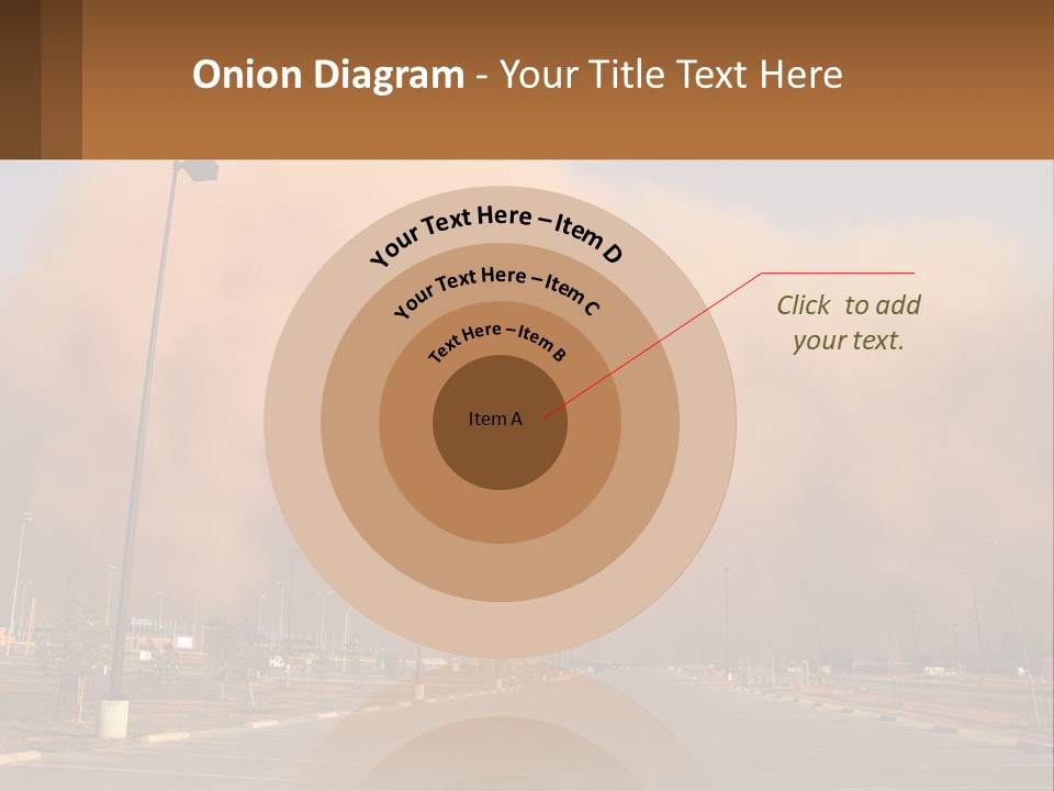 A Large Cloud Of Dust Over A Parking Lot PowerPoint Template