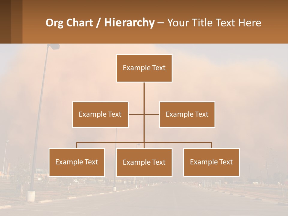 A Large Cloud Of Dust Over A Parking Lot PowerPoint Template
