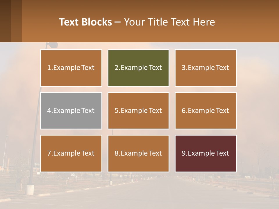 A Large Cloud Of Dust Over A Parking Lot PowerPoint Template