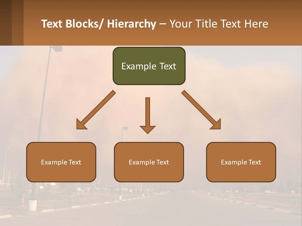 A Large Cloud Of Dust Over A Parking Lot PowerPoint Template
