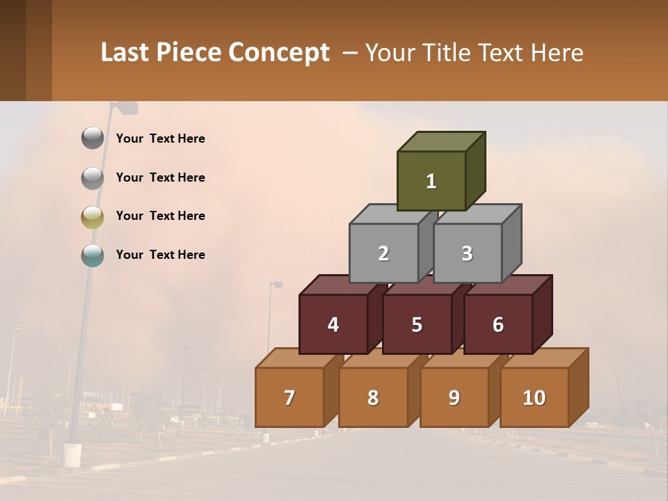 A Large Cloud Of Dust Over A Parking Lot PowerPoint Template