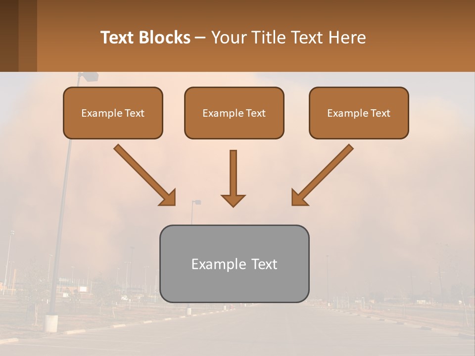 A Large Cloud Of Dust Over A Parking Lot PowerPoint Template