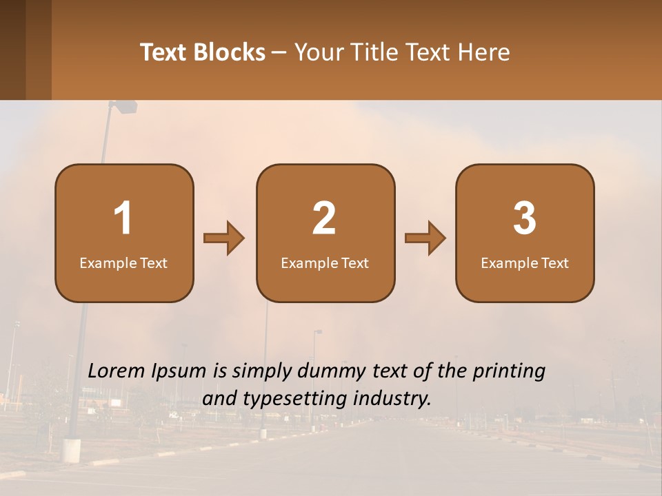 A Large Cloud Of Dust Over A Parking Lot PowerPoint Template