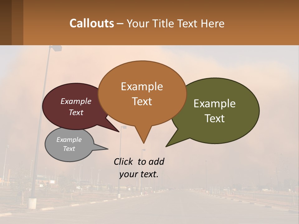 A Large Cloud Of Dust Over A Parking Lot PowerPoint Template