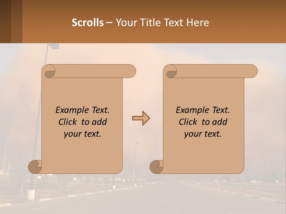 A Large Cloud Of Dust Over A Parking Lot PowerPoint Template