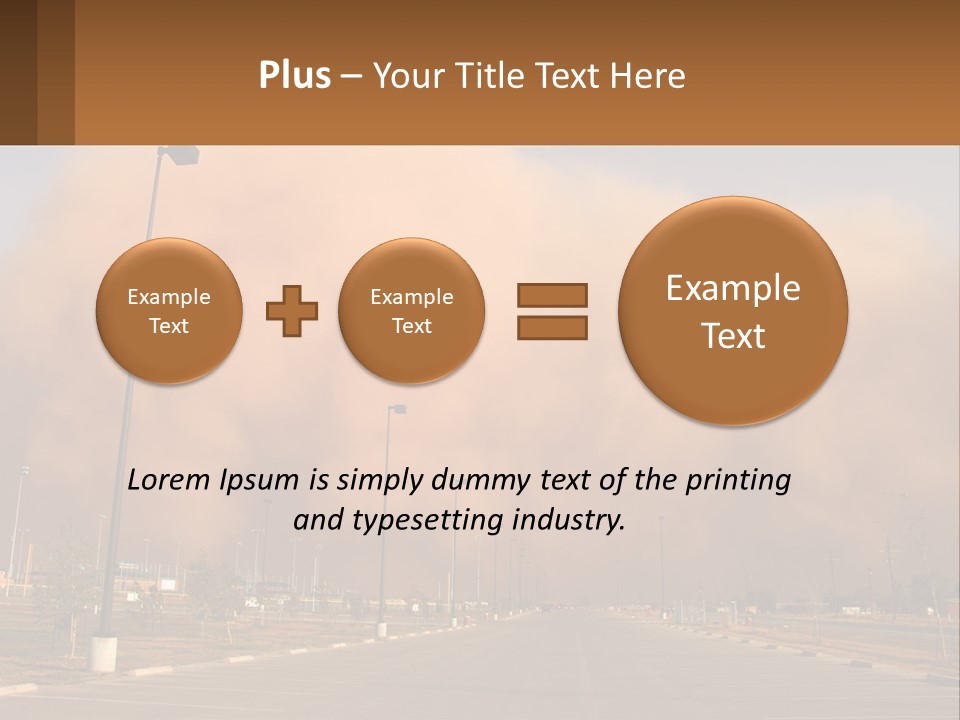 A Large Cloud Of Dust Over A Parking Lot PowerPoint Template