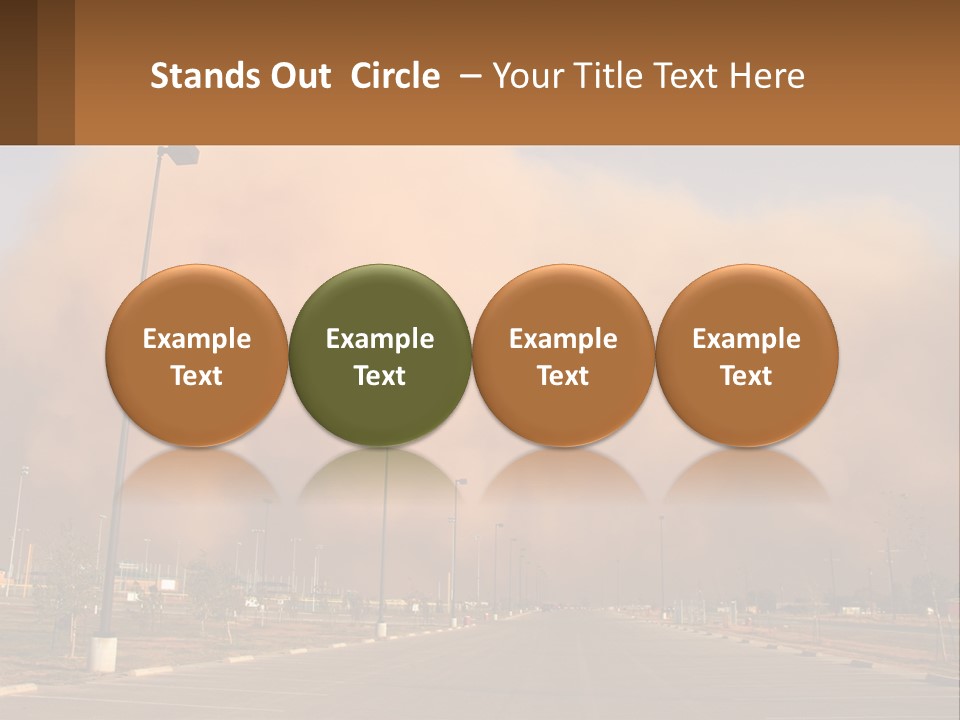 A Large Cloud Of Dust Over A Parking Lot PowerPoint Template