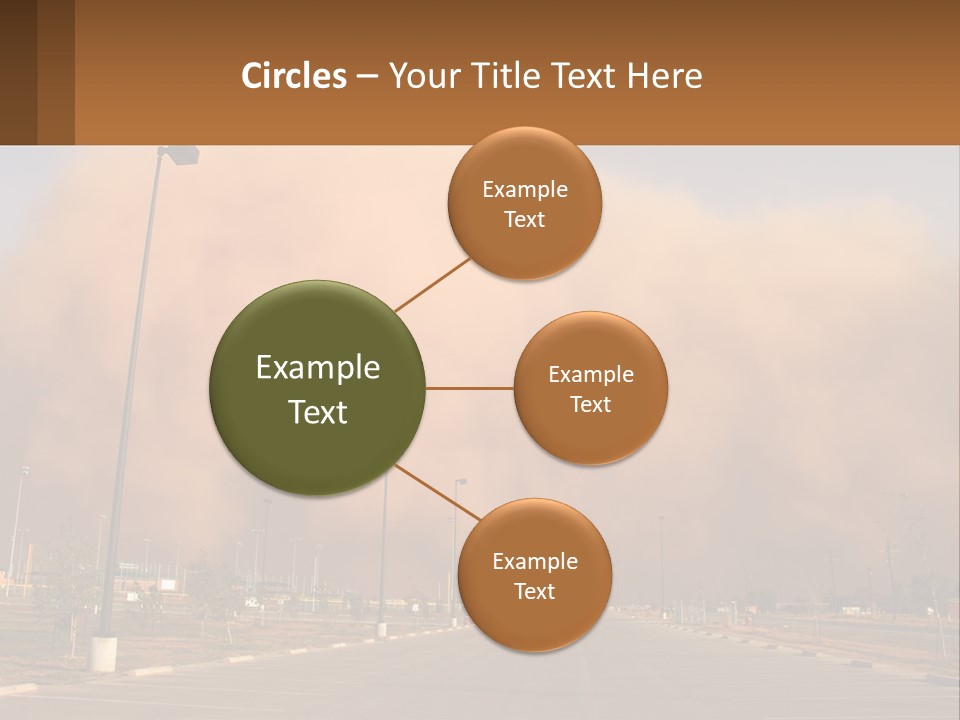 A Large Cloud Of Dust Over A Parking Lot PowerPoint Template