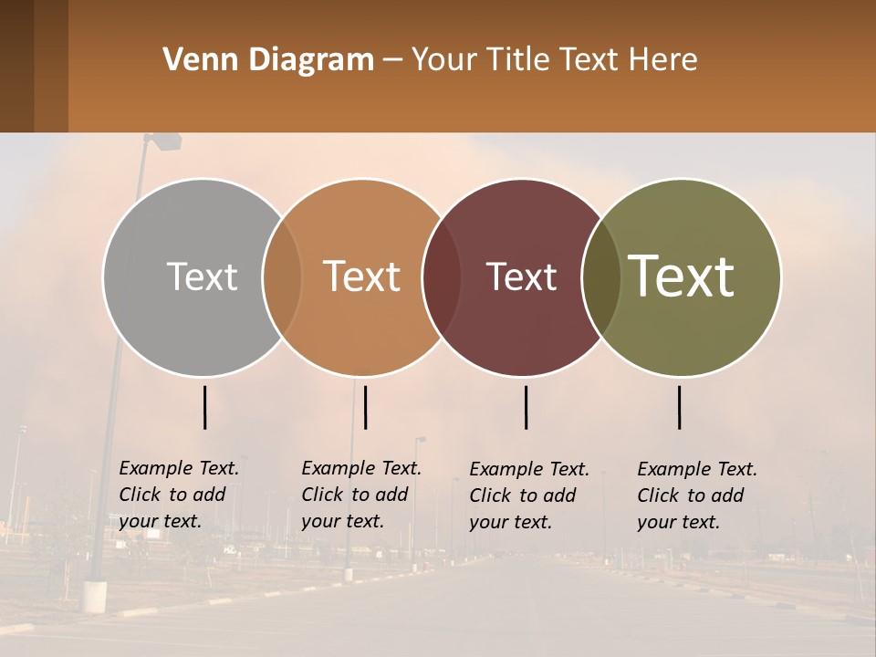 A Large Cloud Of Dust Over A Parking Lot PowerPoint Template
