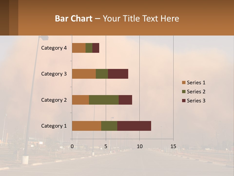 A Large Cloud Of Dust Over A Parking Lot PowerPoint Template