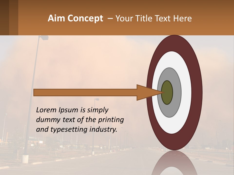 A Large Cloud Of Dust Over A Parking Lot PowerPoint Template