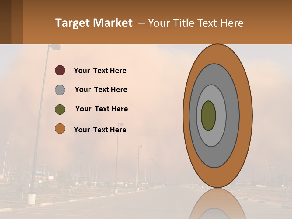 A Large Cloud Of Dust Over A Parking Lot PowerPoint Template