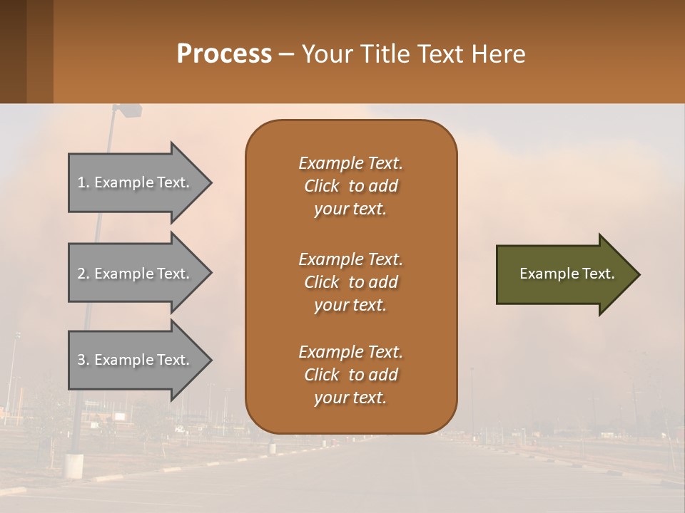 A Large Cloud Of Dust Over A Parking Lot PowerPoint Template