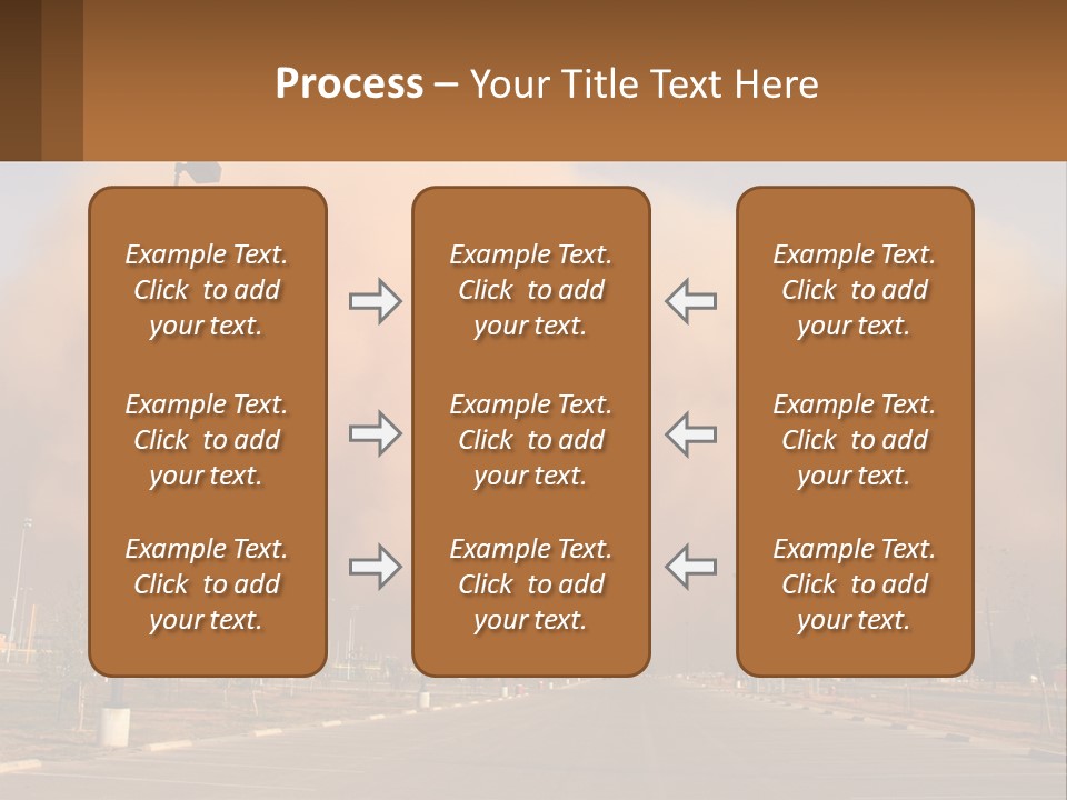 A Large Cloud Of Dust Over A Parking Lot PowerPoint Template
