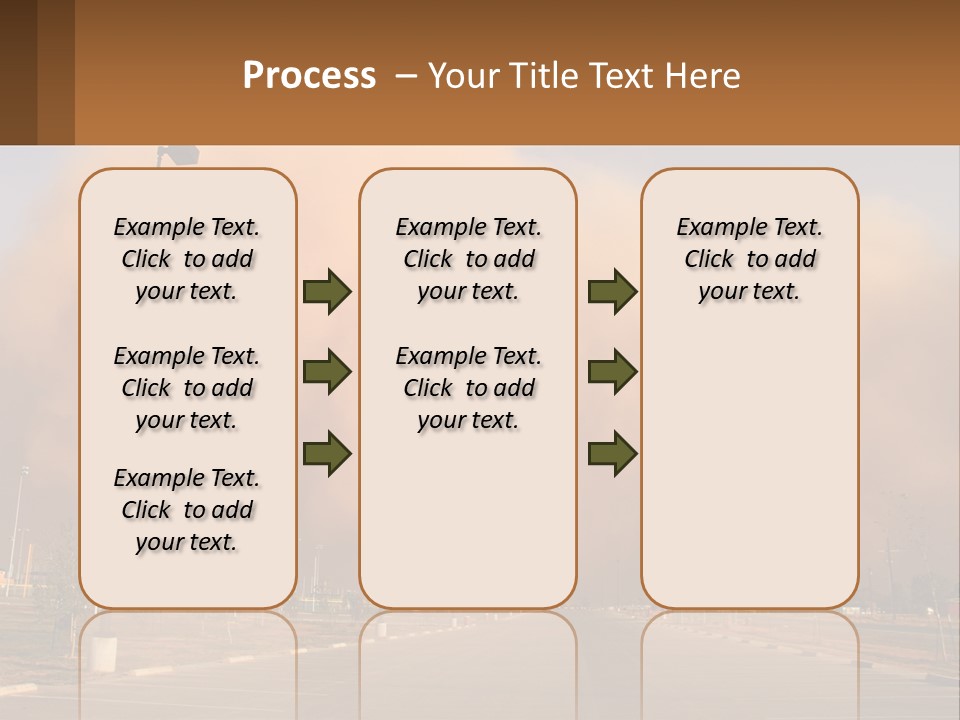A Large Cloud Of Dust Over A Parking Lot PowerPoint Template