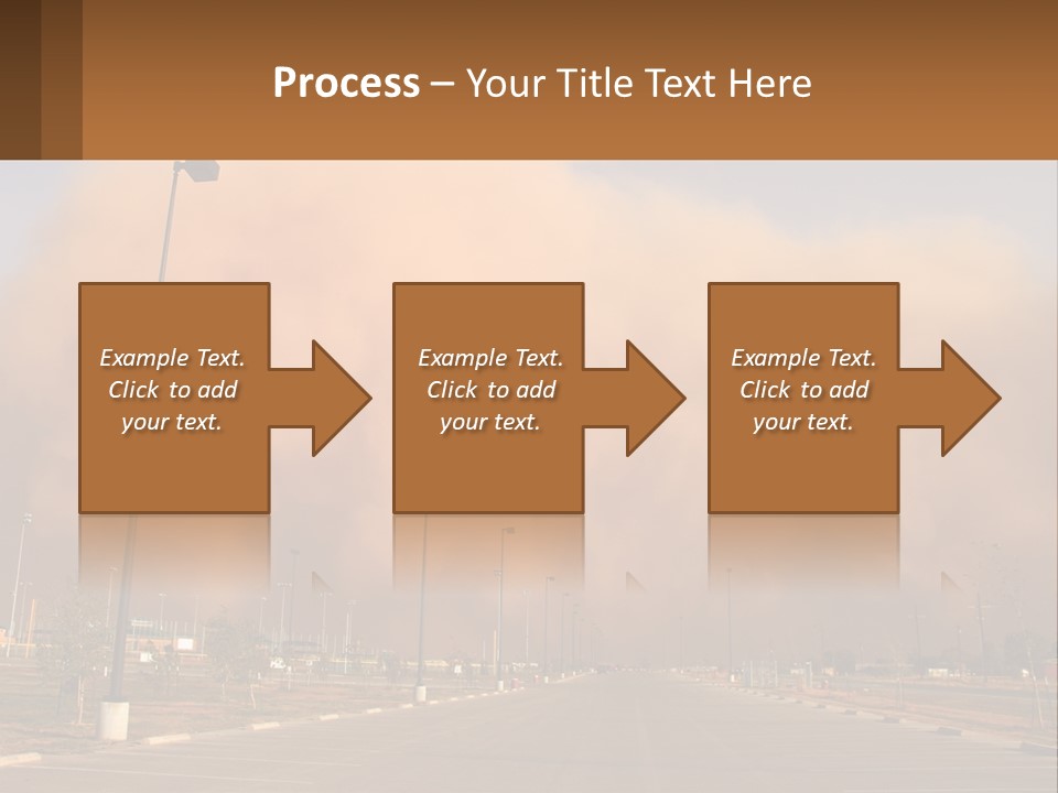 A Large Cloud Of Dust Over A Parking Lot PowerPoint Template