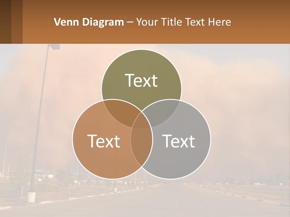 A Large Cloud Of Dust Over A Parking Lot PowerPoint Template