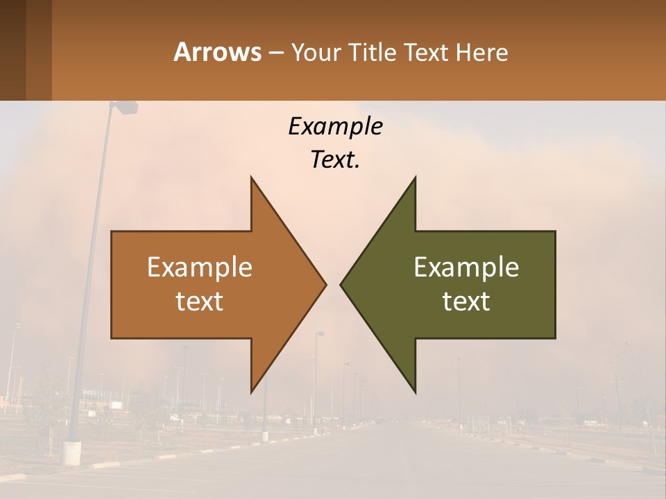 A Large Cloud Of Dust Over A Parking Lot PowerPoint Template