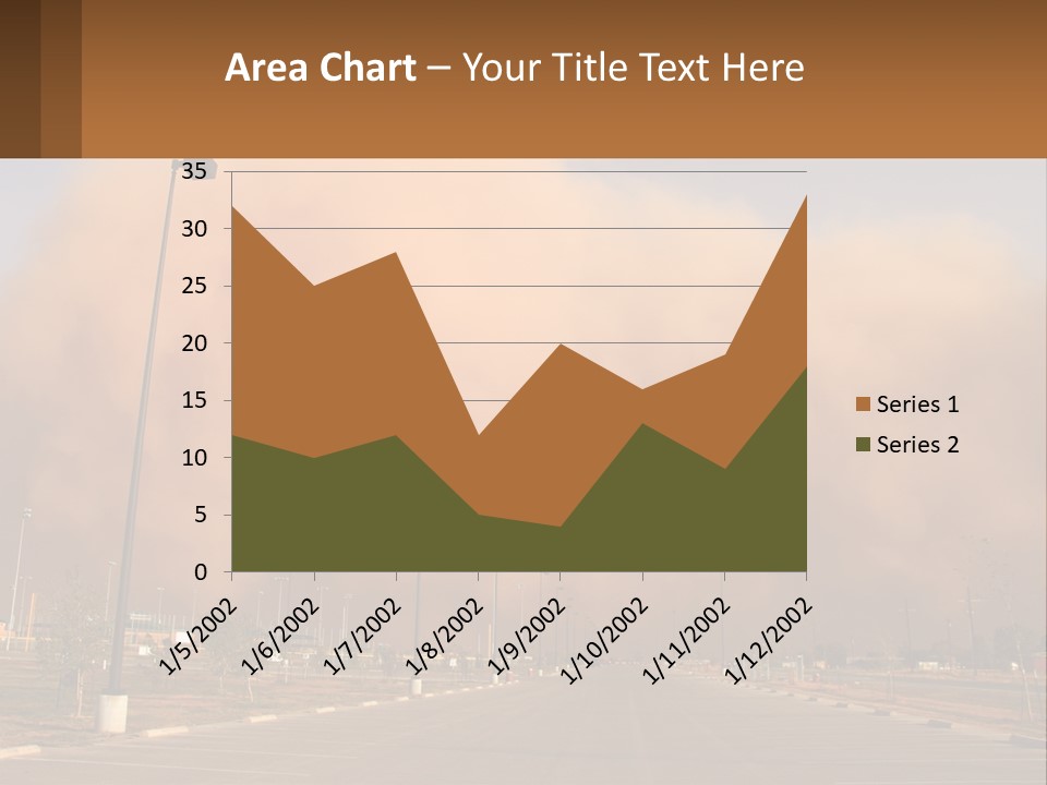 A Large Cloud Of Dust Over A Parking Lot PowerPoint Template