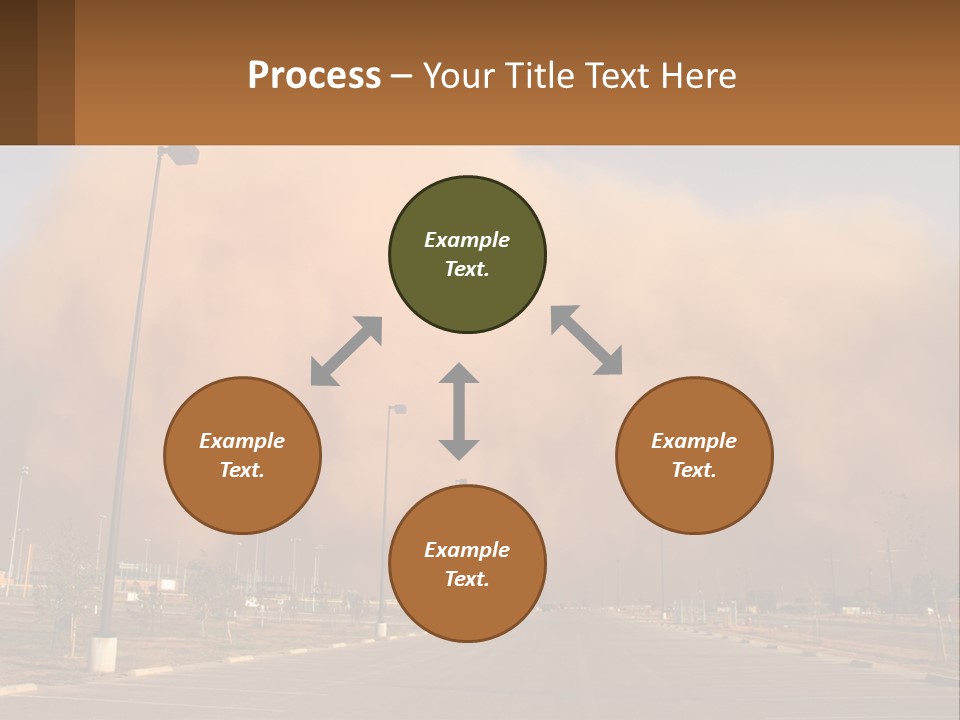 A Large Cloud Of Dust Over A Parking Lot PowerPoint Template