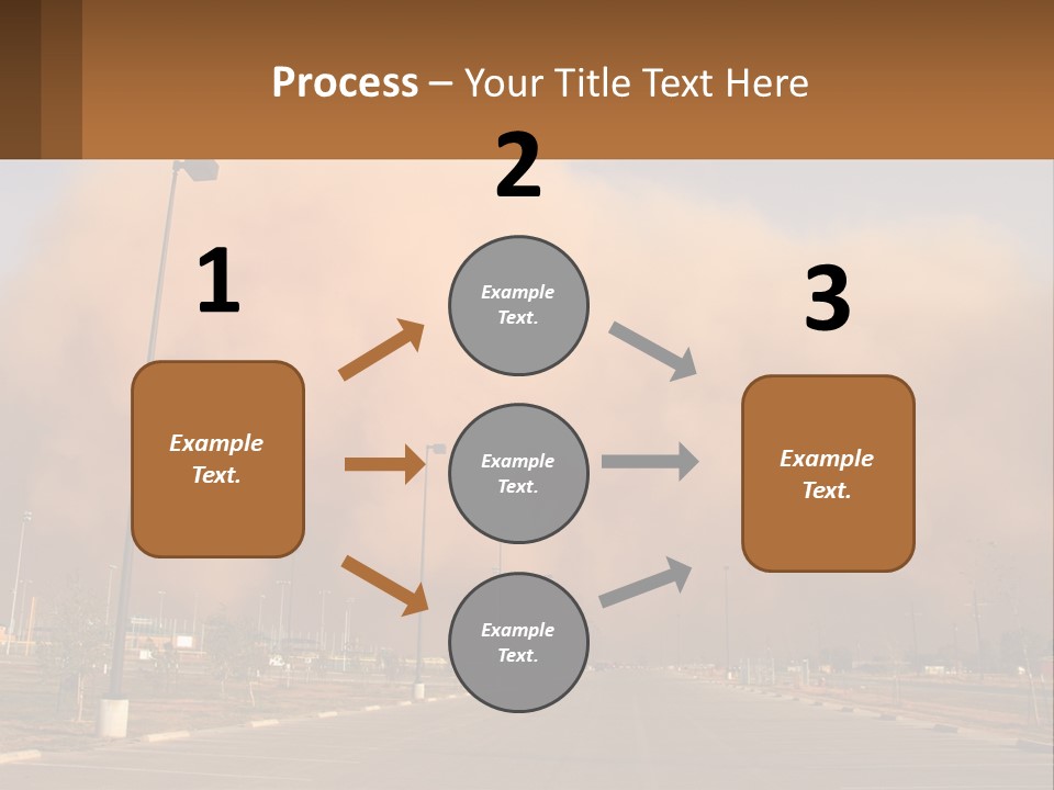 A Large Cloud Of Dust Over A Parking Lot PowerPoint Template