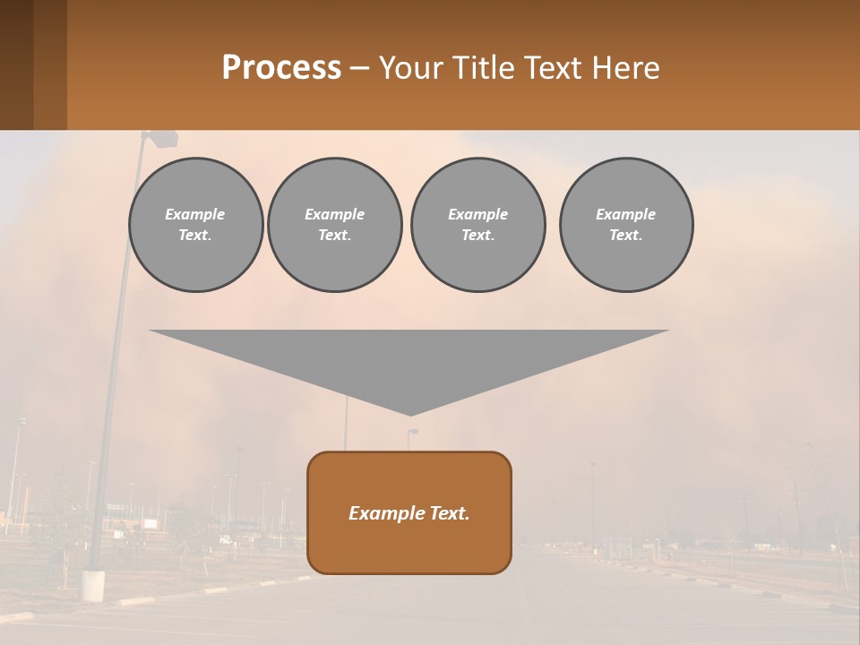 A Large Cloud Of Dust Over A Parking Lot PowerPoint Template