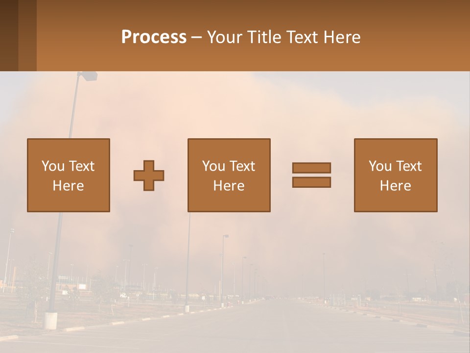 A Large Cloud Of Dust Over A Parking Lot PowerPoint Template
