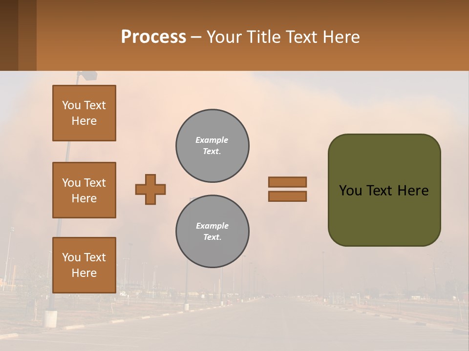A Large Cloud Of Dust Over A Parking Lot PowerPoint Template