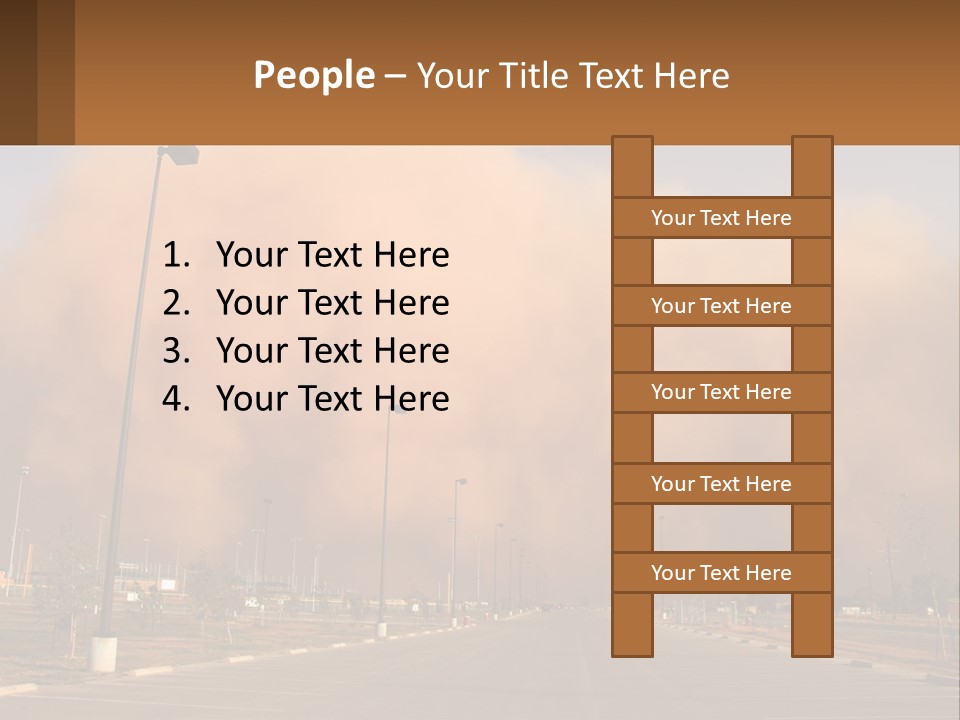 A Large Cloud Of Dust Over A Parking Lot PowerPoint Template