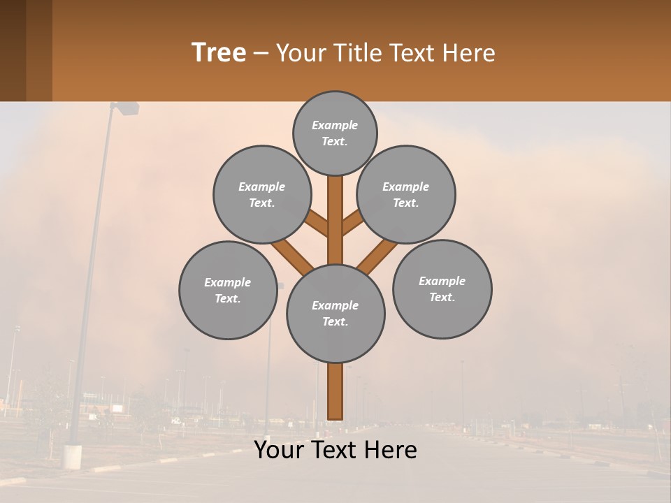 A Large Cloud Of Dust Over A Parking Lot PowerPoint Template